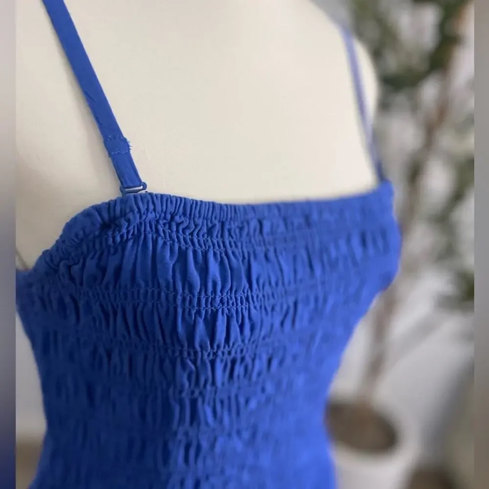 Fit & Flare Eyelet-Embroidered Smock Dress NWT - Picture 6 of 11